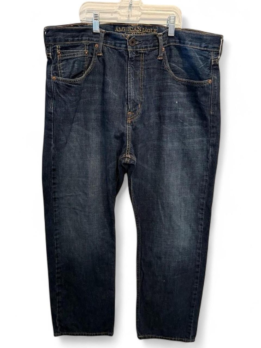 American Eagle Outfitters Dark Blue Relaxed Fit Men’s Straight Jeans 38x30